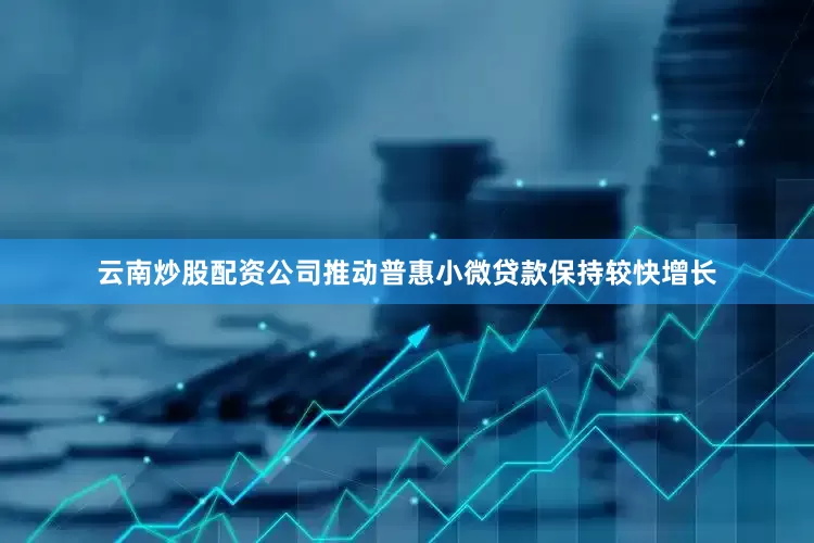 云南炒股配资公司推动普惠小微贷款保持较快增长